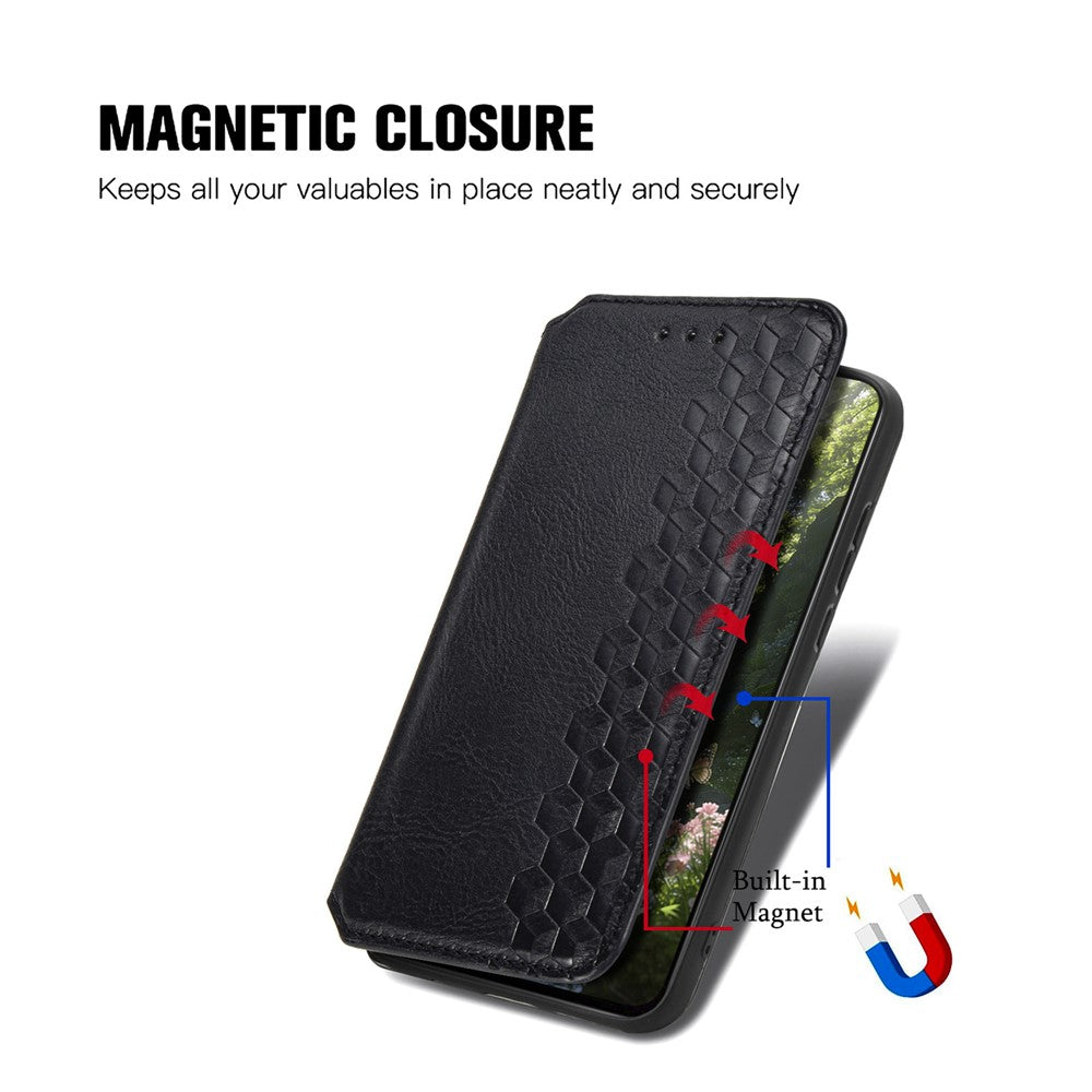 For Oppo Find X9 Ultra 5G Case Rhombus Imprint PU Leather Wallet Phone Cover