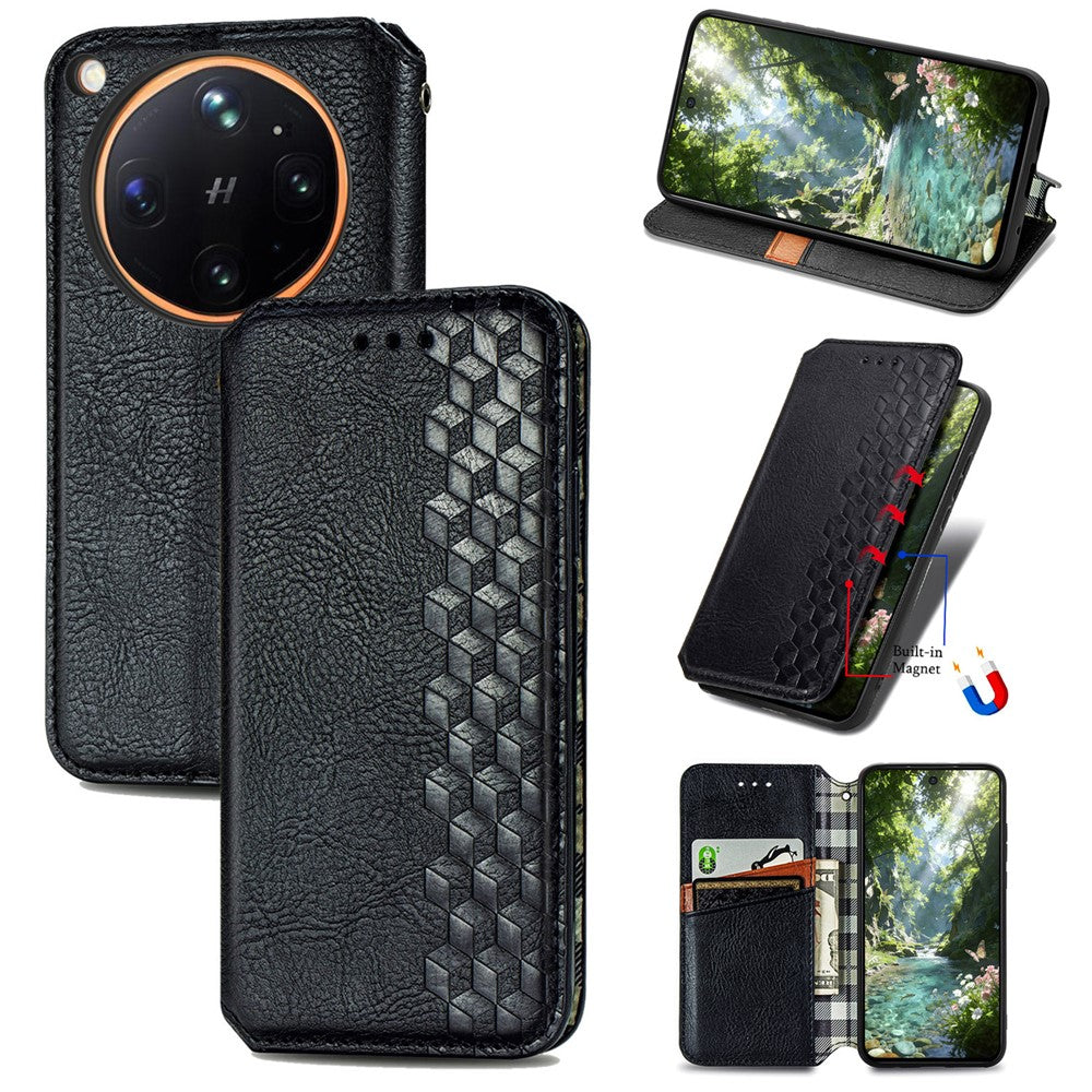 For Oppo Find X9 Ultra 5G Case Rhombus Imprint PU Leather Wallet Phone Cover