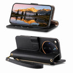For Oppo Find X9 Ultra 5G Case Zipper Pocket TPU PU Leather Wallet Phone Cover with Strap