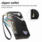 For Oppo Find X9 Ultra 5G Case Zipper Pocket TPU PU Leather Wallet Phone Cover with Strap