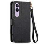 For vivo V70 FE 5G Case RFID Blocking Zipper Pocket Leather Wallet Phone Cover with Strap