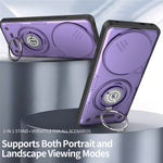 For Xiaomi Redmi Note 14 Pro+ 5G Case with Slide Camera Cover Ring Kickstand PC + TPU Phone Shell