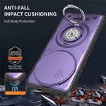 For Xiaomi Redmi Note 14 Pro+ 5G Case with Slide Camera Cover Ring Kickstand PC + TPU Phone Shell