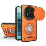 For Xiaomi Redmi Note 14 Pro+ 5G Case with Slide Camera Cover Ring Kickstand PC + TPU Phone Shell