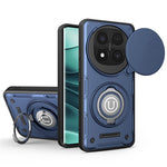 For Xiaomi Redmi Note 14 Pro+ 5G Case with Slide Camera Cover Ring Kickstand PC + TPU Phone Shell