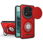 For Xiaomi Redmi Note 14 Pro+ 5G Case with Slide Camera Cover Ring Kickstand PC + TPU Phone Shell