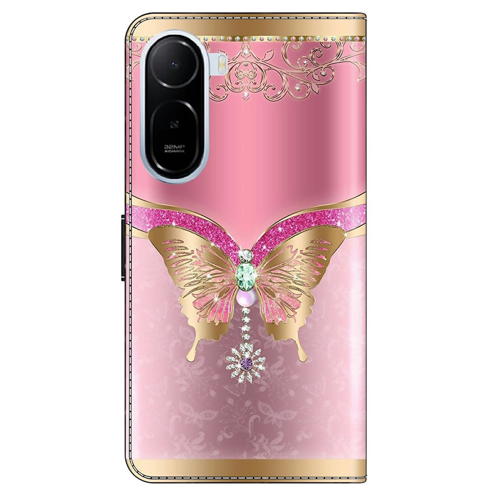 Wallet Case for Xiaomi Redmi A7 Pro 4G (171.56mm) / A7 Pro 5G / Poco C85x 5G 3D Pattern PU Leather Phone Cover with Stand