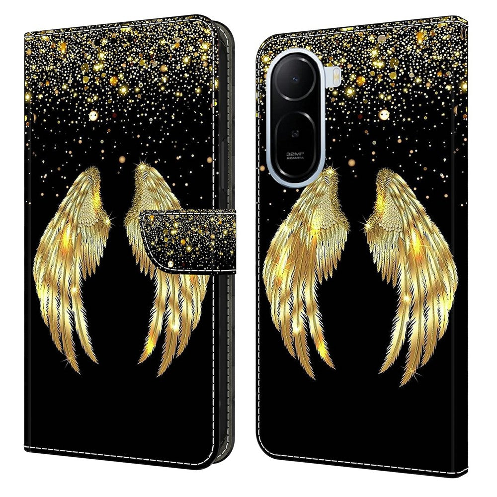 Wallet Case for Xiaomi Redmi A7 Pro 4G (171.56mm) / A7 Pro 5G / Poco C85x 5G 3D Pattern PU Leather Phone Cover with Stand