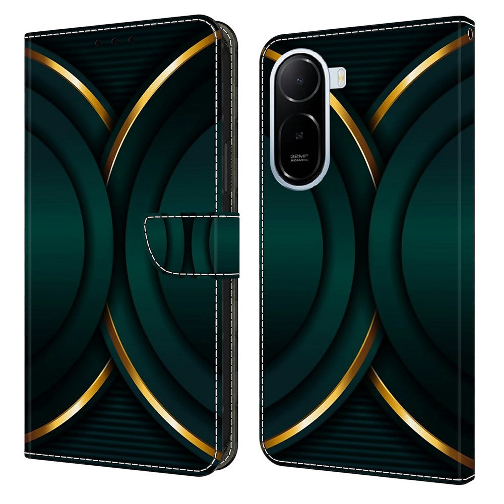 Wallet Case for Xiaomi Redmi A7 Pro 4G (171.56mm) / A7 Pro 5G / Poco C85x 5G 3D Pattern PU Leather Phone Cover with Stand