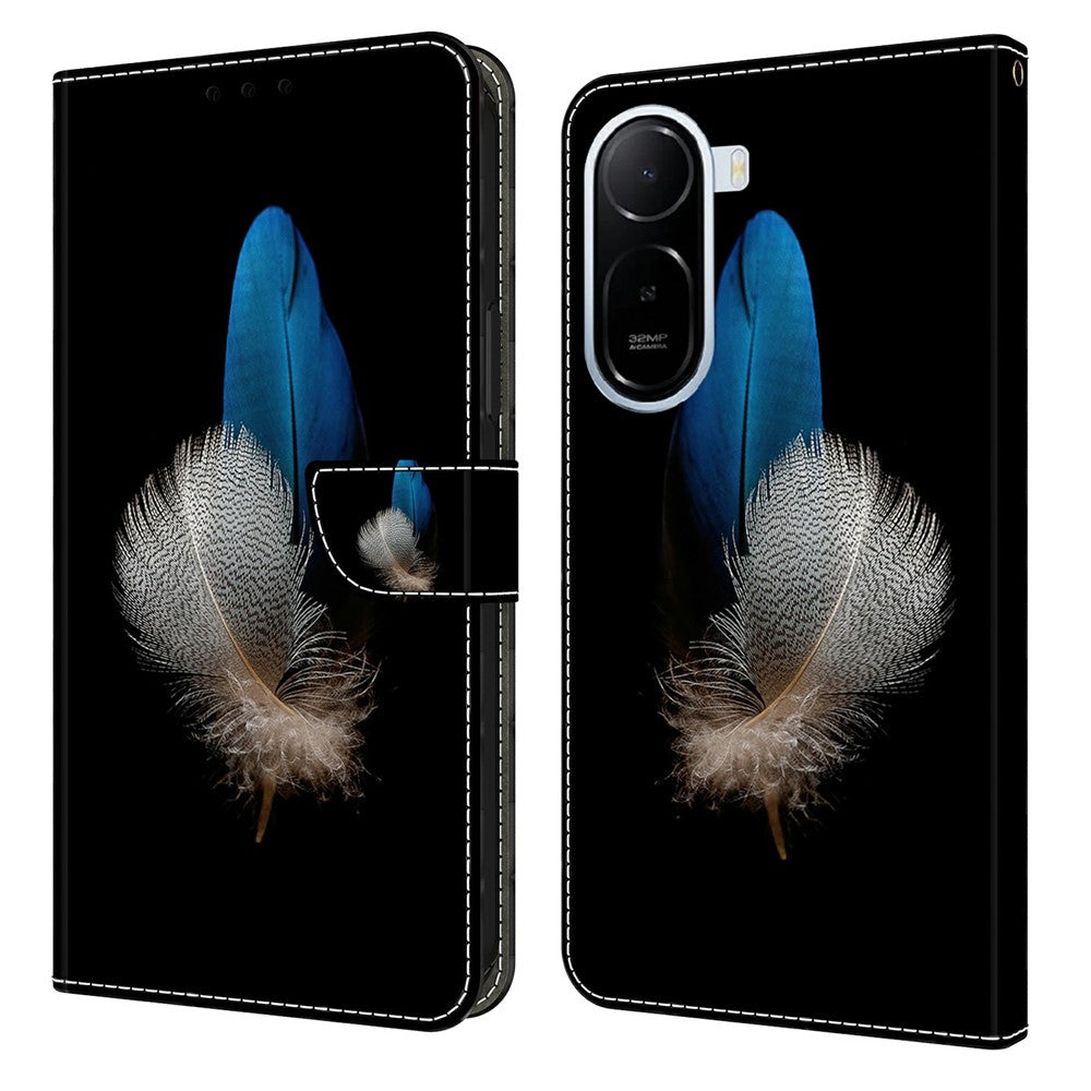 Wallet Case for Xiaomi Redmi A7 Pro 4G (171.56mm) / A7 Pro 5G / Poco C85x 5G 3D Pattern PU Leather Phone Cover with Stand