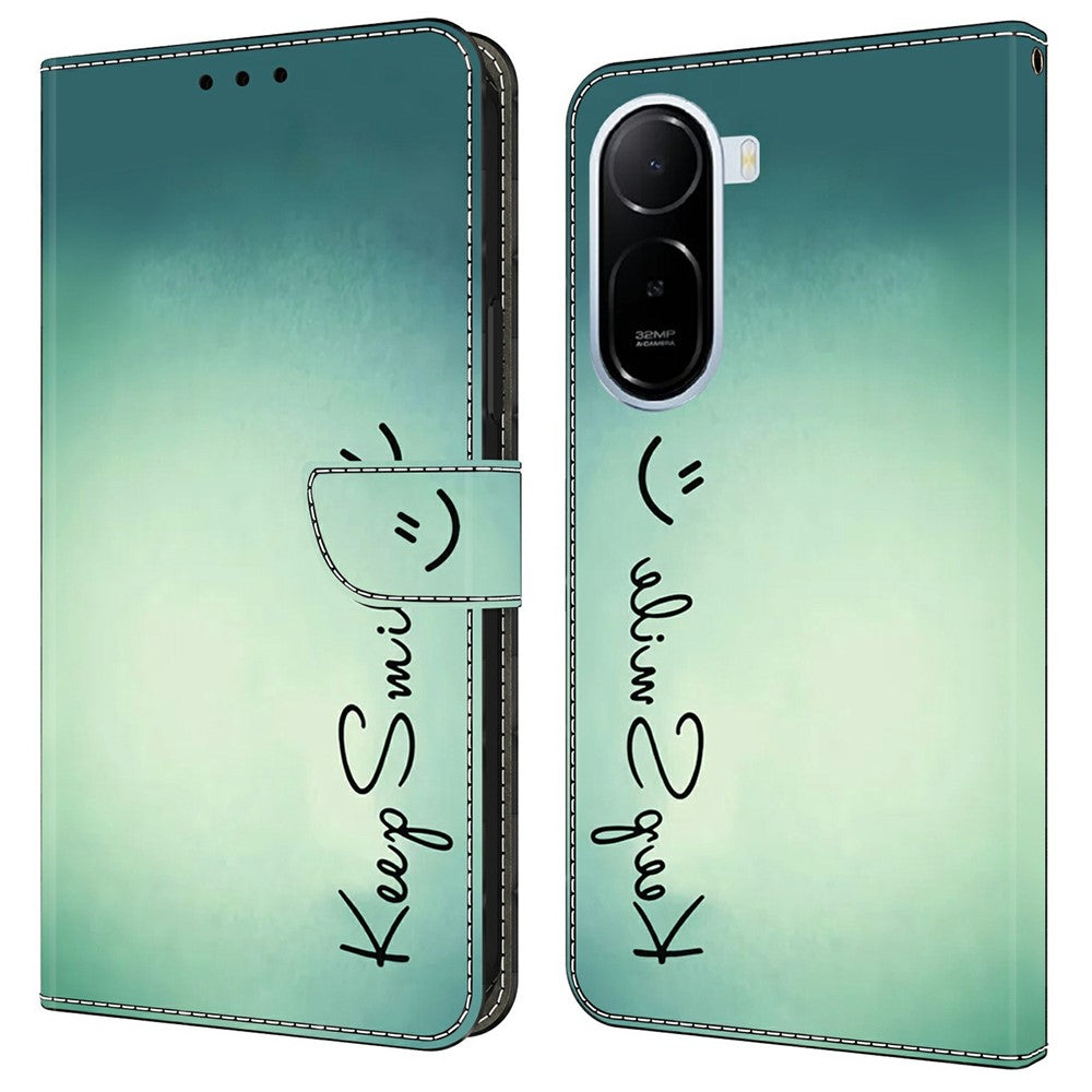 Plånboksfodral för Xiaomi Redmi A7 Pro 4G (171.56mm) / Redmi A7 Pro 5G / Poco C85x 5G PU-lädermobilskal med stativ