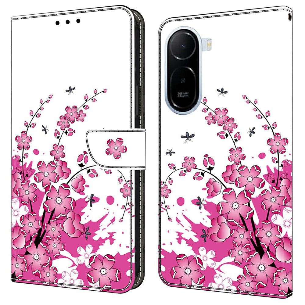 Plånboksfodral för Xiaomi Redmi A7 Pro 4G (171.56mm) / Redmi A7 Pro 5G / Poco C85x 5G PU-lädermobilskal med stativ