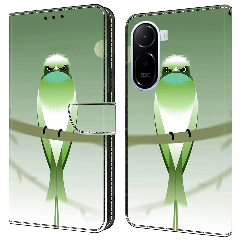 Plånboksfodral för Xiaomi Redmi A7 Pro 4G (171.56mm) / Redmi A7 Pro 5G / Poco C85x 5G PU-lädermobilskal med stativ