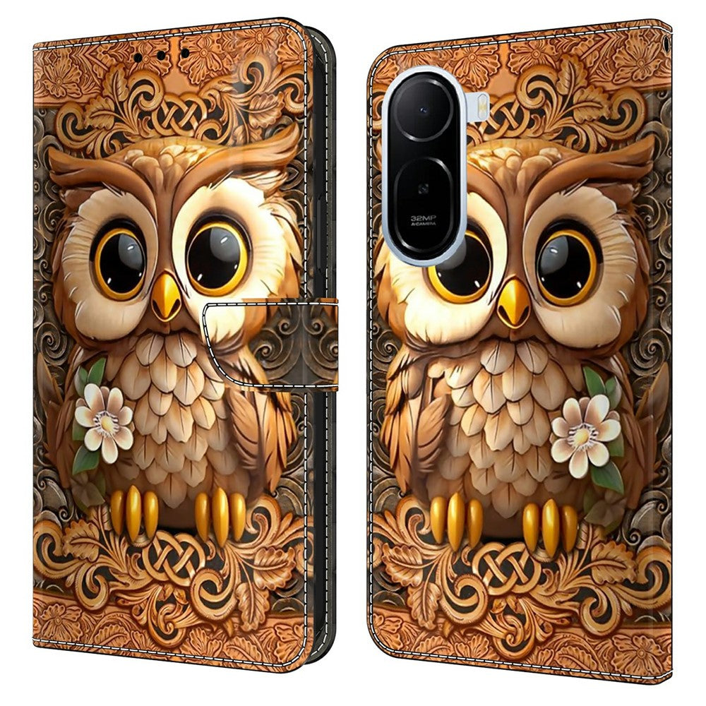 Phone Case For Xiaomi Redmi A7 Pro 5G  /  Redmi A7 Pro 4G (171.56mm)  /  Poco C85x 5G Pattern Printed TPU + PU Leather Flip Cover with Card Slot