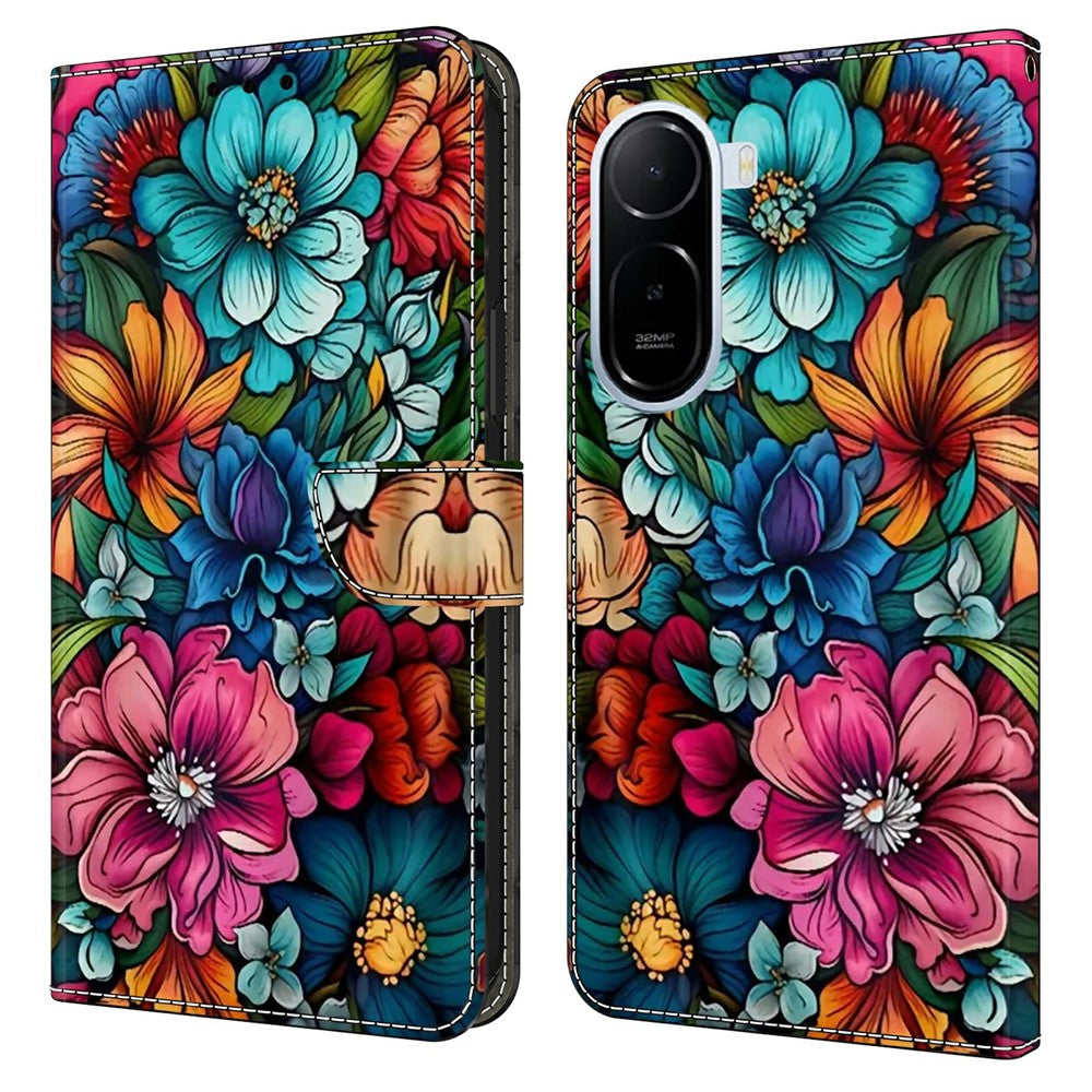 Phone Case For Xiaomi Redmi A7 Pro 5G  /  Redmi A7 Pro 4G (171.56mm)  /  Poco C85x 5G Pattern Printed TPU + PU Leather Flip Cover with Card Slot