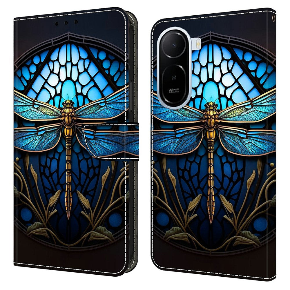 Phone Case For Xiaomi Redmi A7 Pro 5G  /  Redmi A7 Pro 4G (171.56mm)  /  Poco C85x 5G Pattern Printed TPU + PU Leather Flip Cover with Card Slot