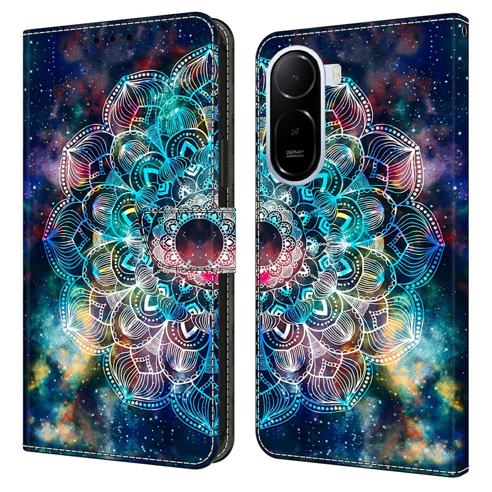 Phone Case For Xiaomi Redmi A7 Pro 5G  /  Redmi A7 Pro 4G (171.56mm)  /  Poco C85x 5G Pattern Printed TPU + PU Leather Flip Cover with Card Slot
