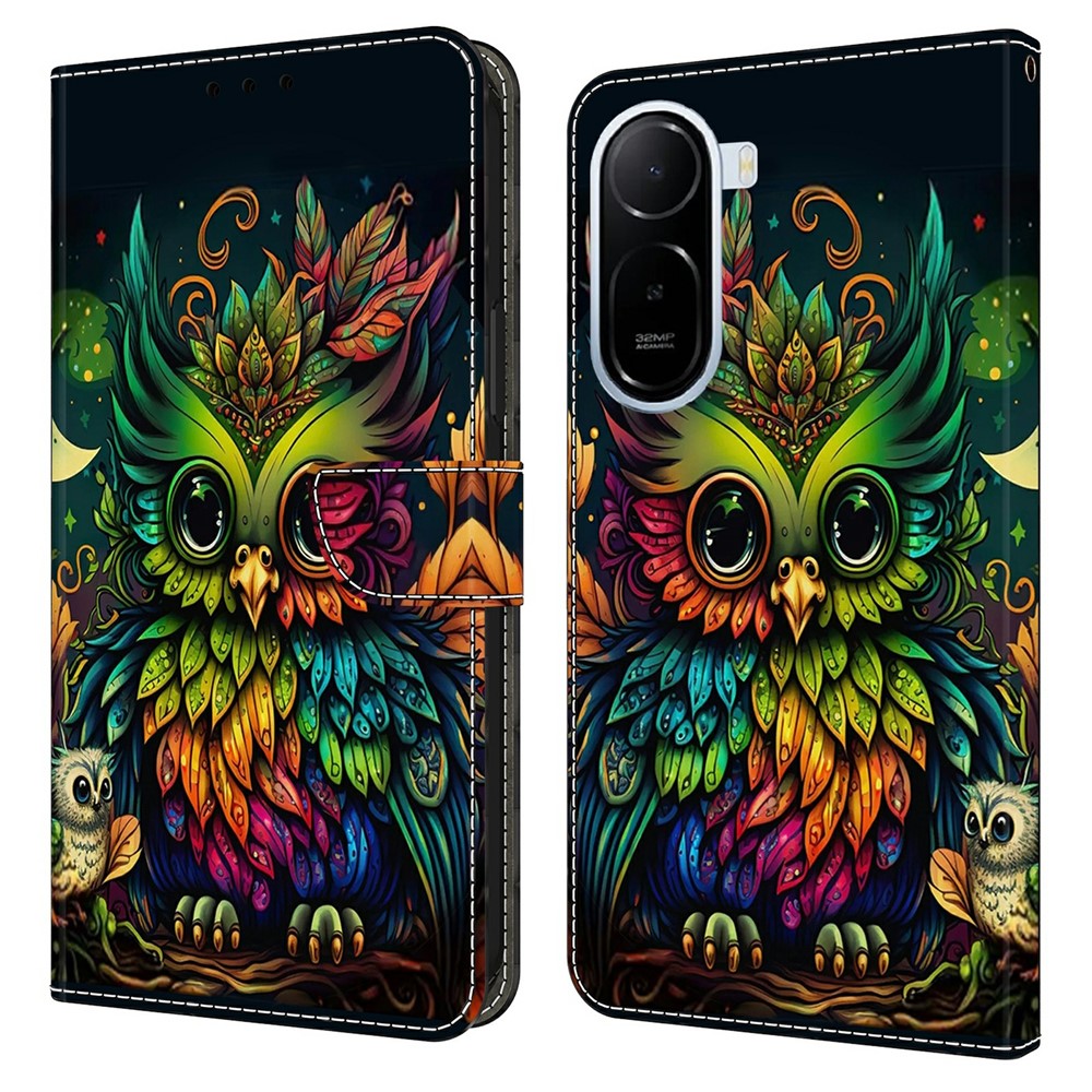 Phone Case For Xiaomi Redmi A7 Pro 5G  /  Redmi A7 Pro 4G (171.56mm)  /  Poco C85x 5G Pattern Printed TPU + PU Leather Flip Cover with Card Slot