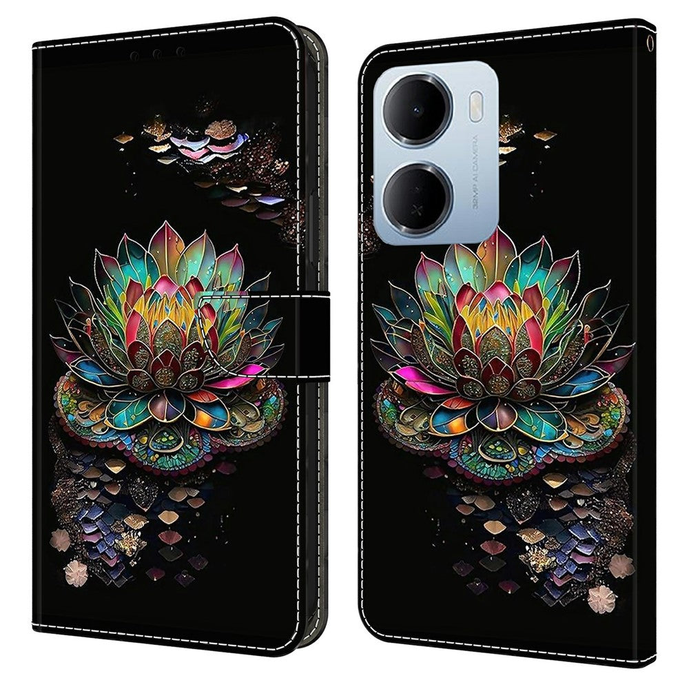 mobilskal till Xiaomi Redmi 15a 5G / R70 5G / R70m 5G Mönstertryckt TPU + PU-läder Flipfodral med kortplats