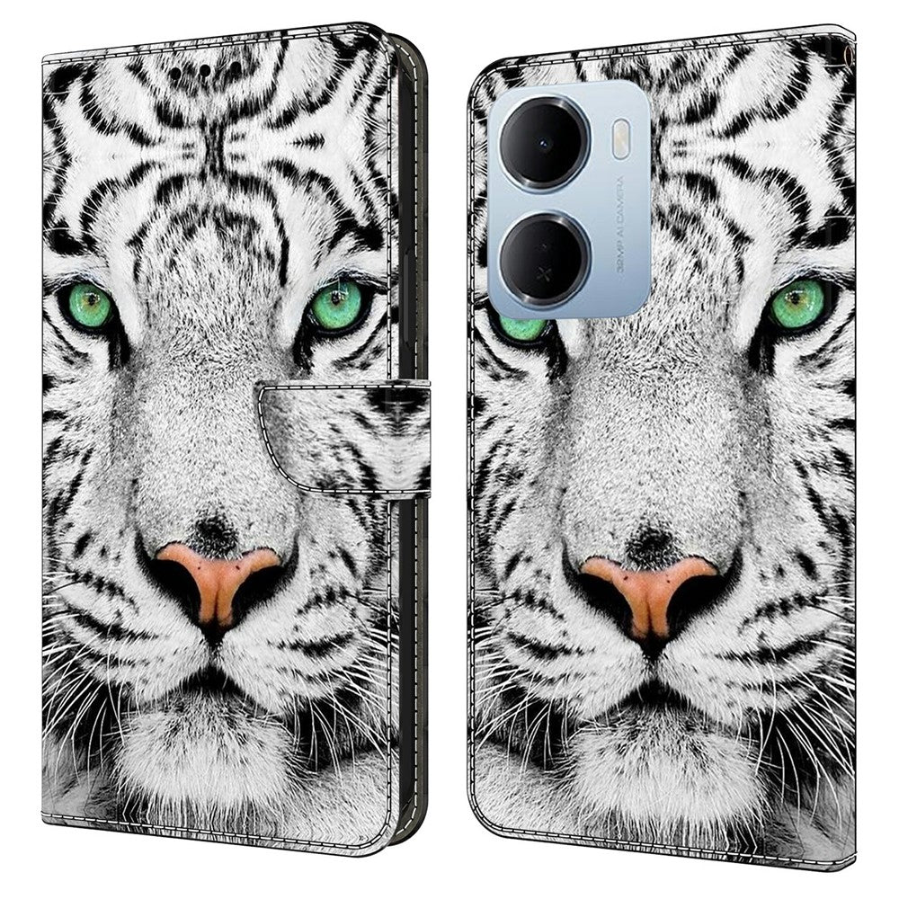 mobilskal till Xiaomi Redmi 15a 5G / R70 5G / R70m 5G Mönstertryckt TPU + PU-läder Flipfodral med kortplats