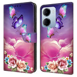 mobilskal till Xiaomi Redmi 15a 5G / R70 5G / R70m 5G Mönstertryckt TPU + PU-läder Flipfodral med kortplats