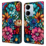 mobilskal till Xiaomi Redmi 15a 5G / R70 5G / R70m 5G Mönstertryckt TPU + PU-läder Flipfodral med kortplats
