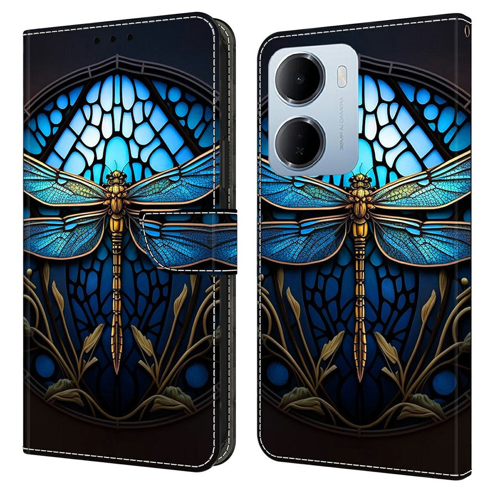 mobilskal till Xiaomi Redmi 15a 5G / R70 5G / R70m 5G Mönstertryckt TPU + PU-läder Flipfodral med kortplats