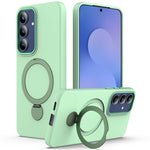 Til Samsung Galaxy A27 5G Magnetisk cover Roterende ringstativ TPU + PC bagcover