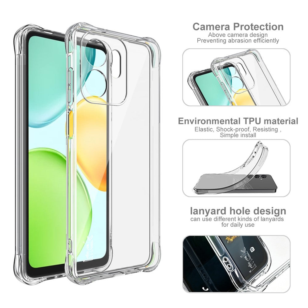 IMAK TPU-cover til Honor Play 60A 5G / 500 Smart 5G / X6d 5G-telefoncover Airbag Stødsikker beskyttelse