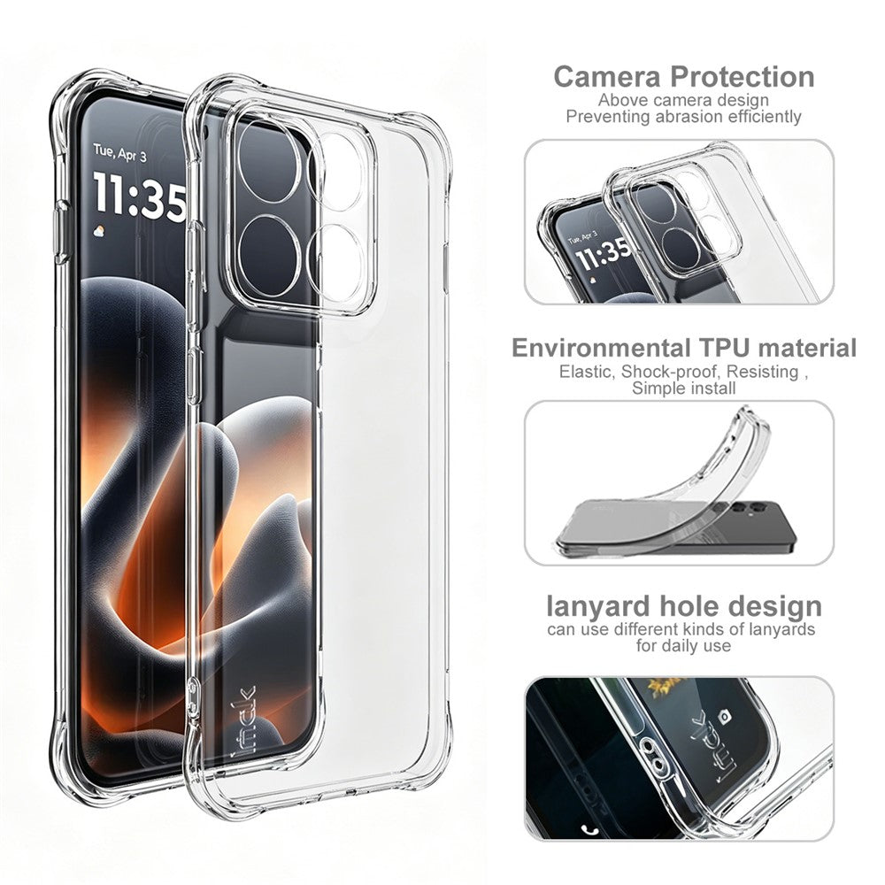 IMAK Cover til Motorola Edge 70 Pro 5G / Edge 70 Pro+ 5G TPU-telefoncover Airbag Stødsikker beskyttelse