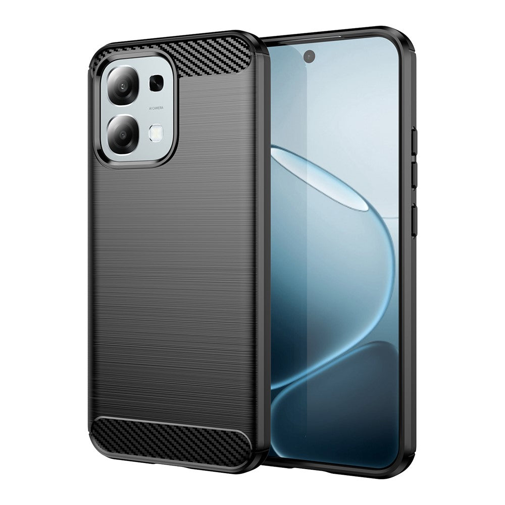 TPU Case For Oppo A6 Pro 4G / A6 Pro 5G / F31 5G Protective Phone Cover Carbon Fiber Texture Brushed
