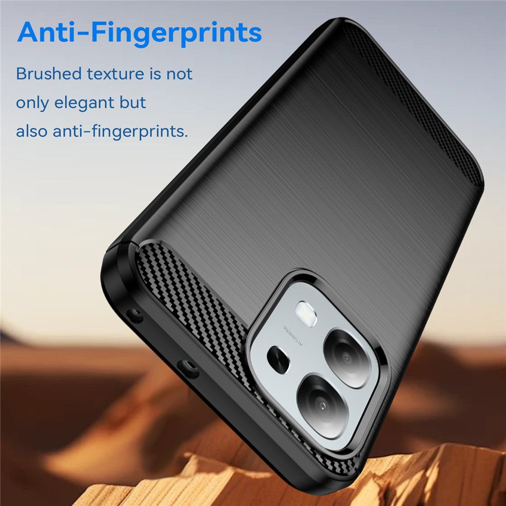 TPU Case For Oppo A6 Pro 4G / A6 Pro 5G / F31 5G Protective Phone Cover Carbon Fiber Texture Brushed