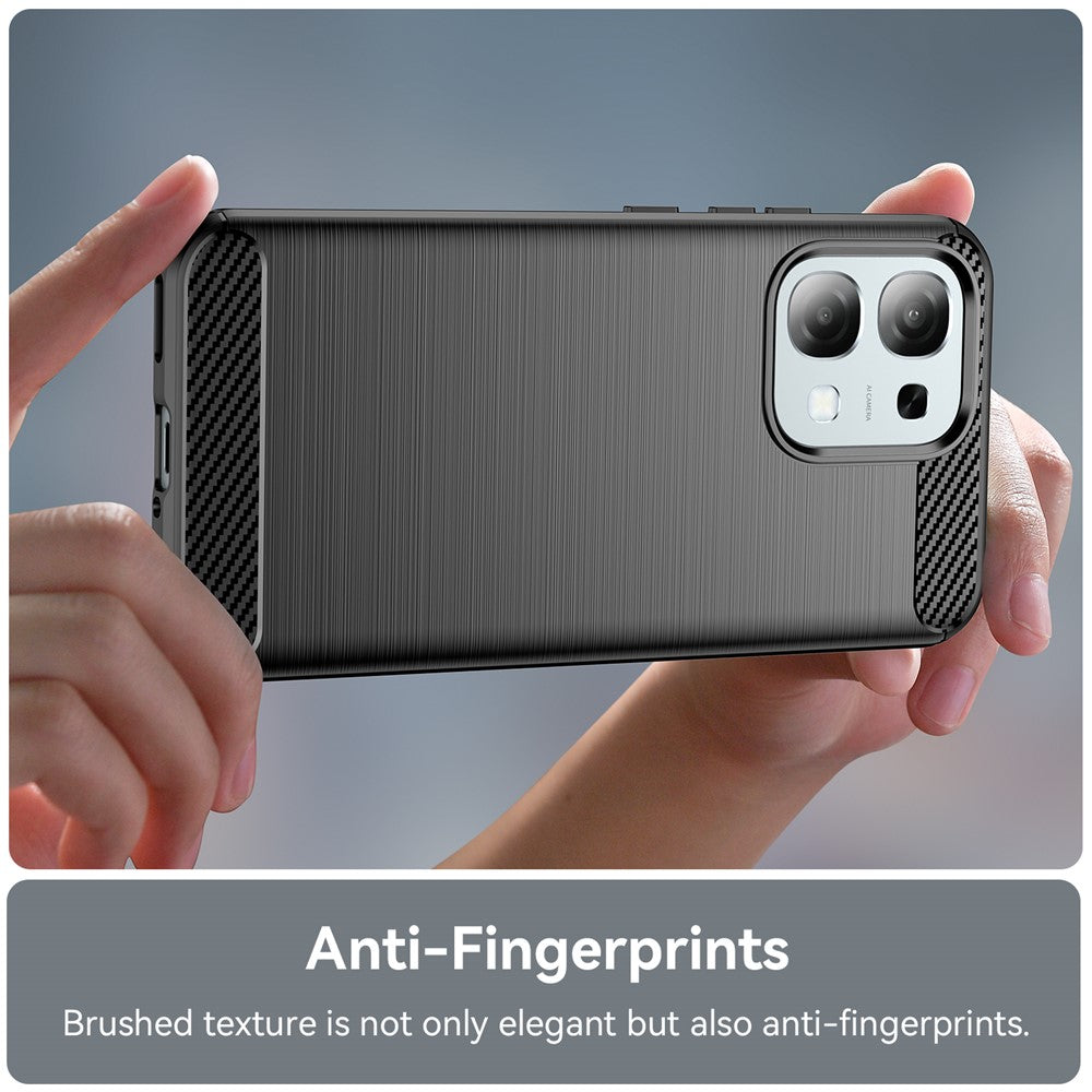 TPU Case For Oppo A6 Pro 4G / A6 Pro 5G / F31 5G Protective Phone Cover Carbon Fiber Texture Brushed