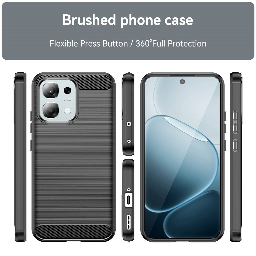 TPU Case For Oppo A6 Pro 4G / A6 Pro 5G / F31 5G Protective Phone Cover Carbon Fiber Texture Brushed