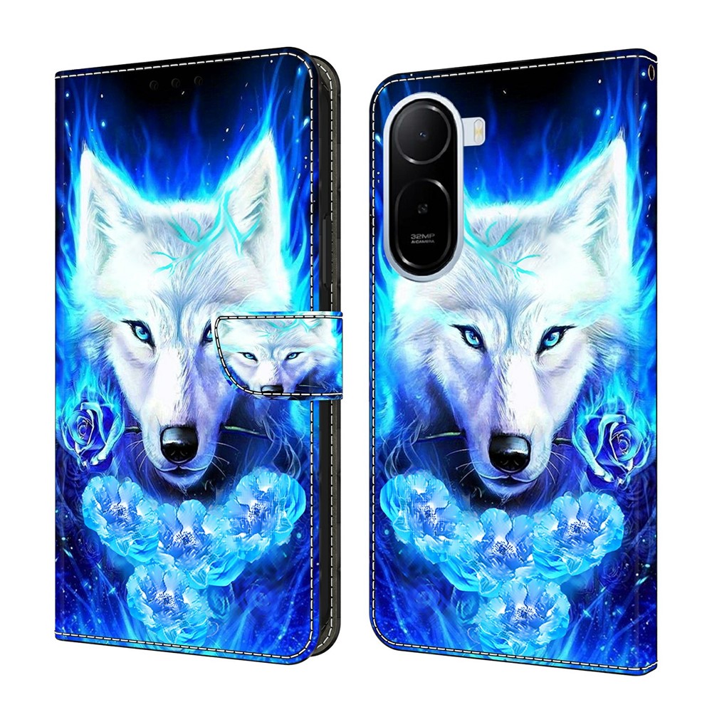 Leather Case For Xiaomi Redmi A7 Pro 4G (171.56mm) / A7 Pro 5G / Poco C85x 5G Pattern Printing Stand Flip Phone Cover