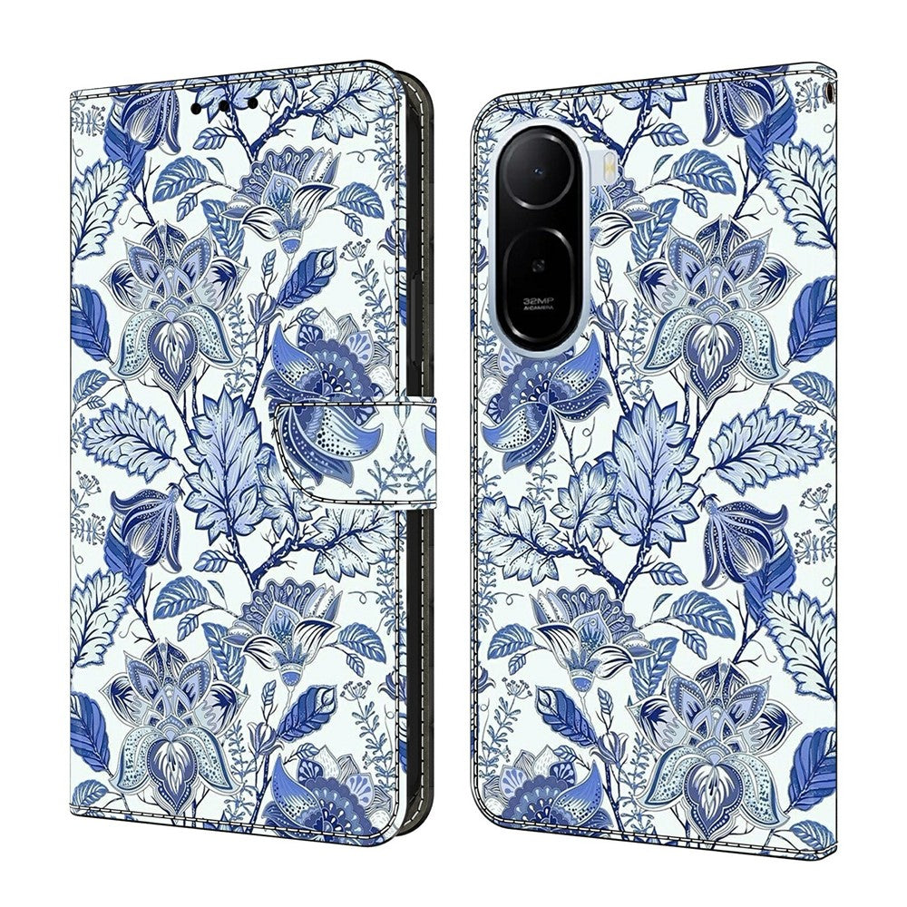 Leather Case For Xiaomi Redmi A7 Pro 4G (171.56mm) / A7 Pro 5G / Poco C85x 5G Pattern Printing Stand Flip Phone Cover