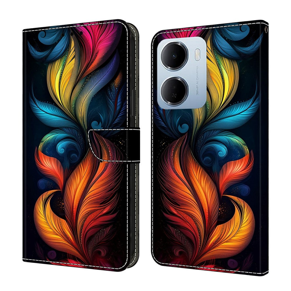 Leather Case For Xiaomi Redmi 15a 5G / R70 5G / R70m 5G Pattern Printing Stand Flip Phone Cover