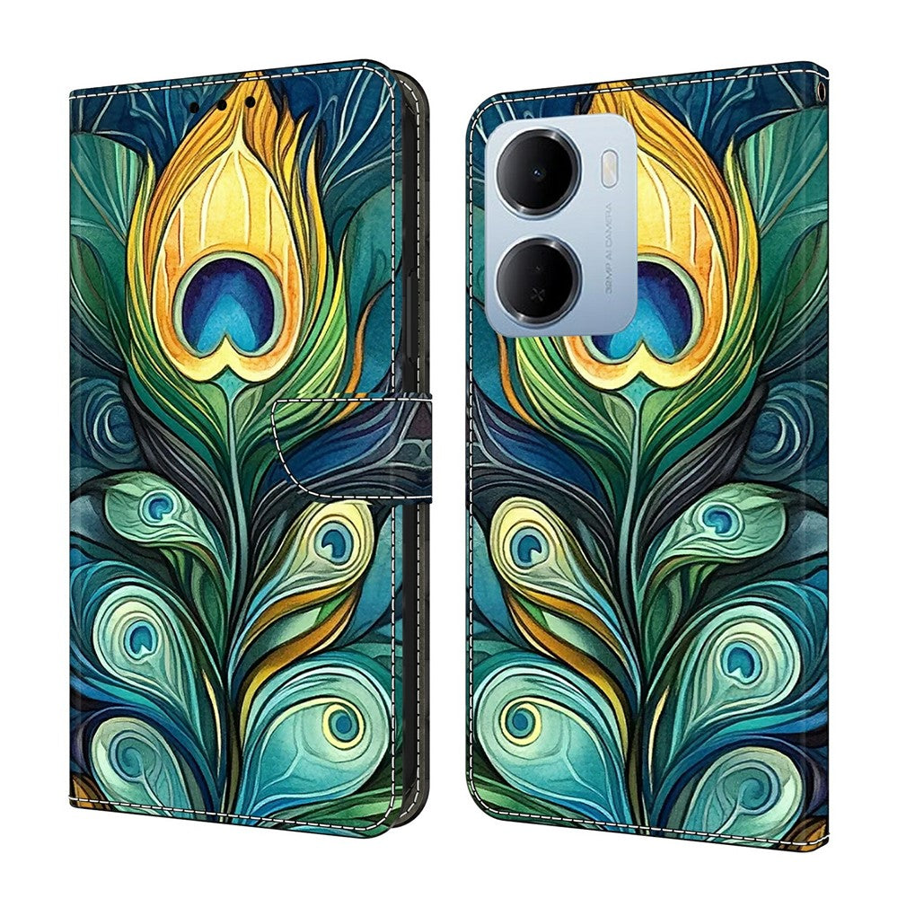 Leather Case For Xiaomi Redmi 15a 5G / R70 5G / R70m 5G Pattern Printing Stand Flip Phone Cover