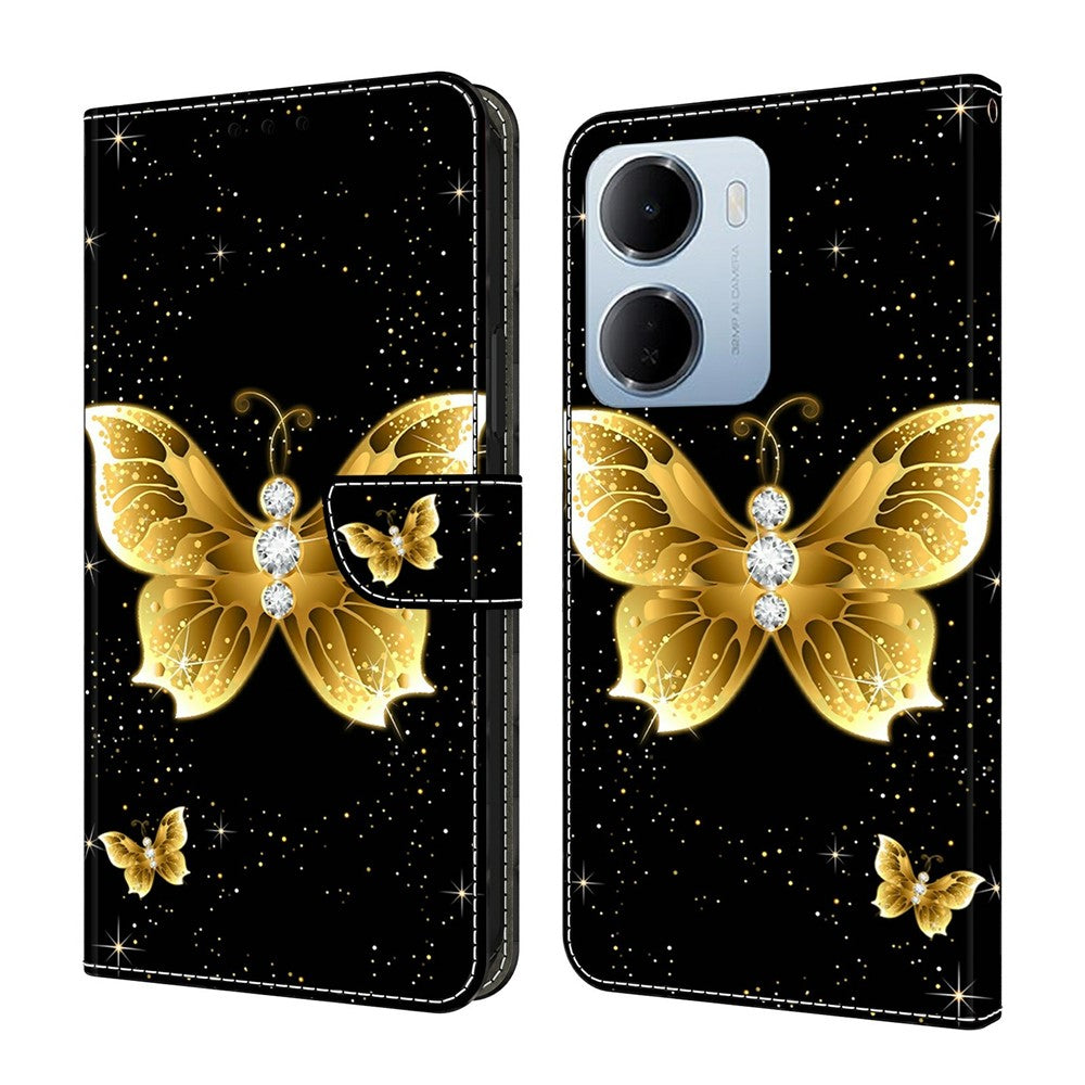Leather Case For Xiaomi Redmi 15a 5G / R70 5G / R70m 5G Pattern Printing Stand Flip Phone Cover
