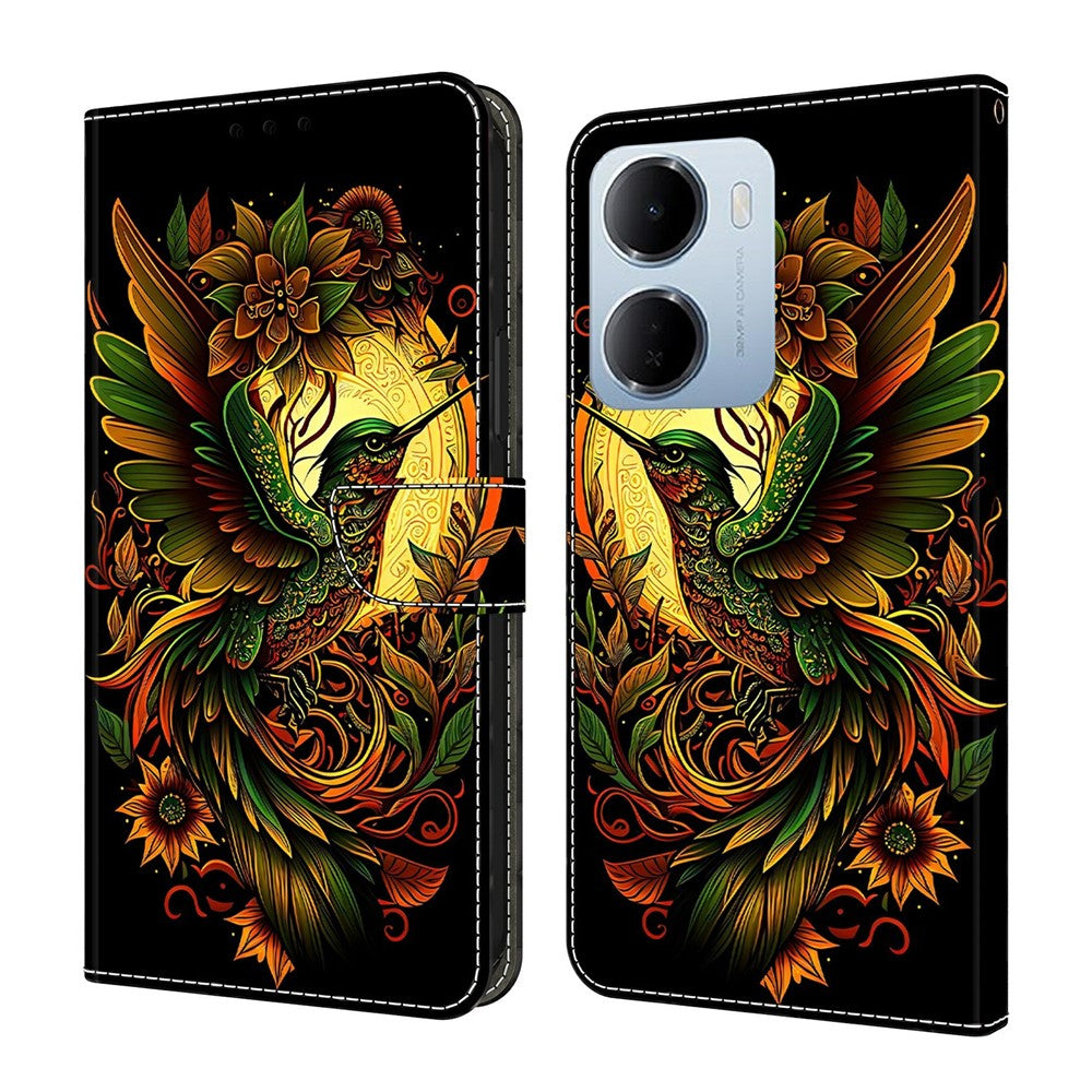 Leather Case For Xiaomi Redmi 15a 5G / R70 5G / R70m 5G Pattern Printing Stand Flip Phone Cover