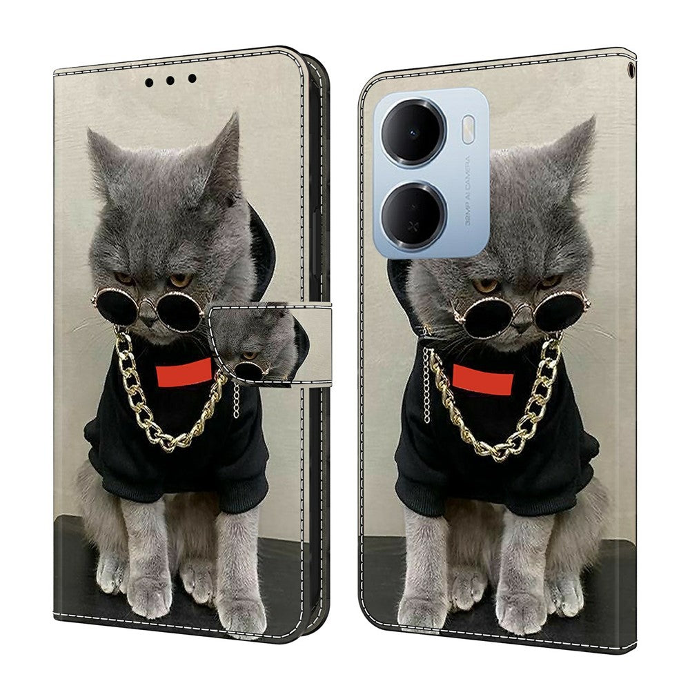 Leather Case For Xiaomi Redmi 15a 5G / R70 5G / R70m 5G Pattern Printing Stand Flip Phone Cover