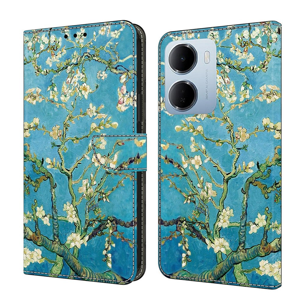 Leather Case For Xiaomi Redmi 15a 5G / R70 5G / R70m 5G Pattern Printing Stand Flip Phone Cover