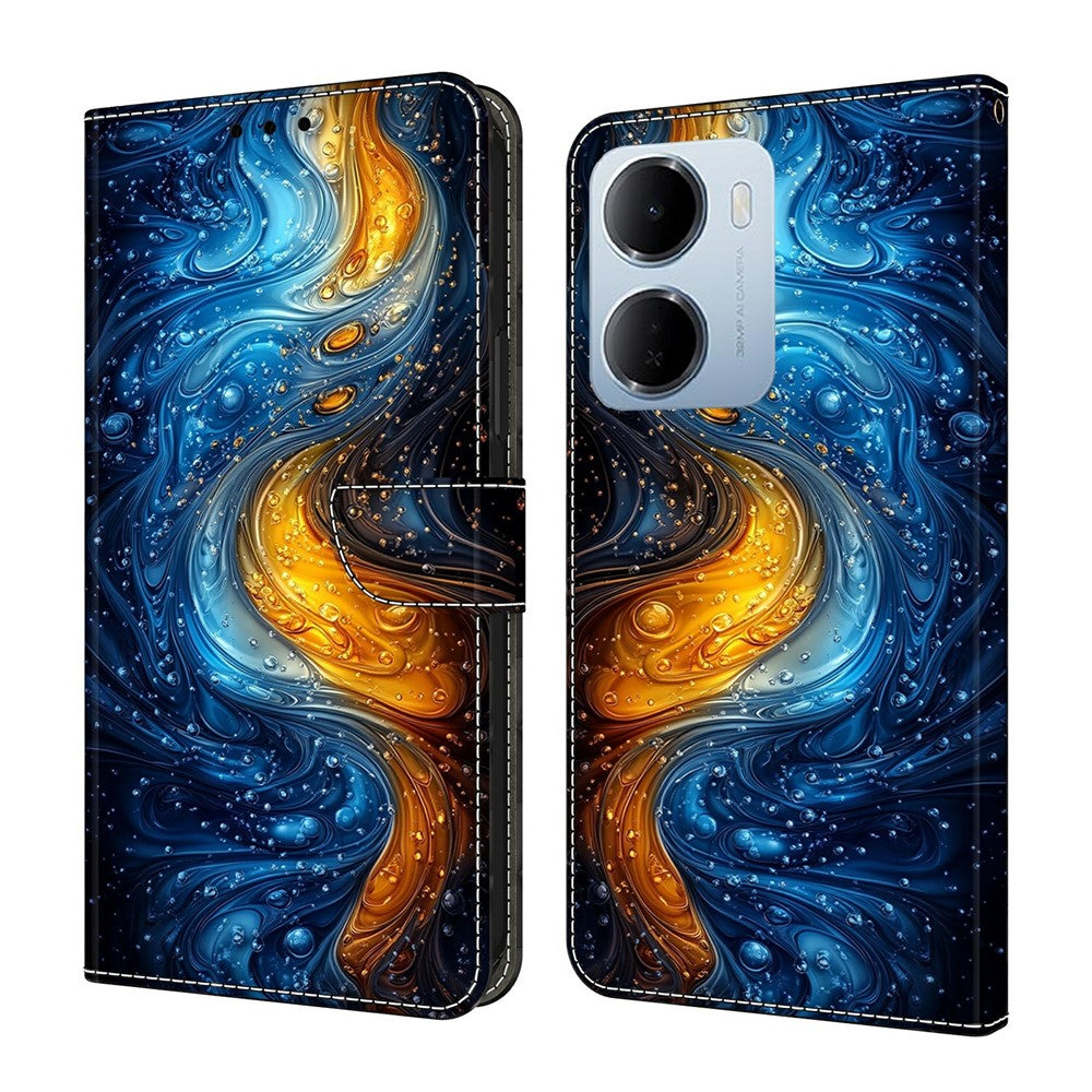 Leather Case For Xiaomi Redmi 15a 5G / R70 5G / R70m 5G Pattern Printing Stand Flip Phone Cover