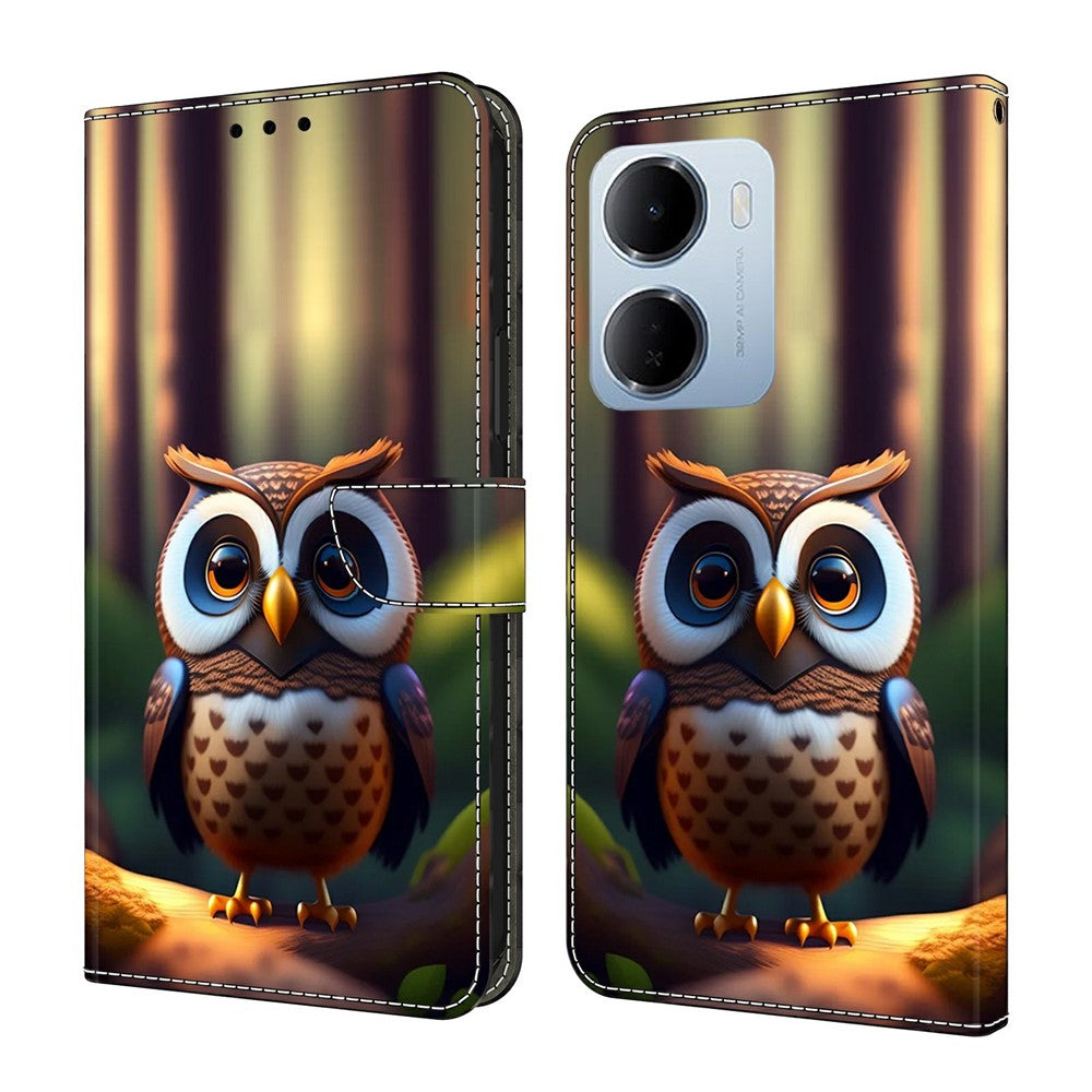 Leather Case For Xiaomi Redmi 15a 5G / R70 5G / R70m 5G Pattern Printing Stand Flip Phone Cover