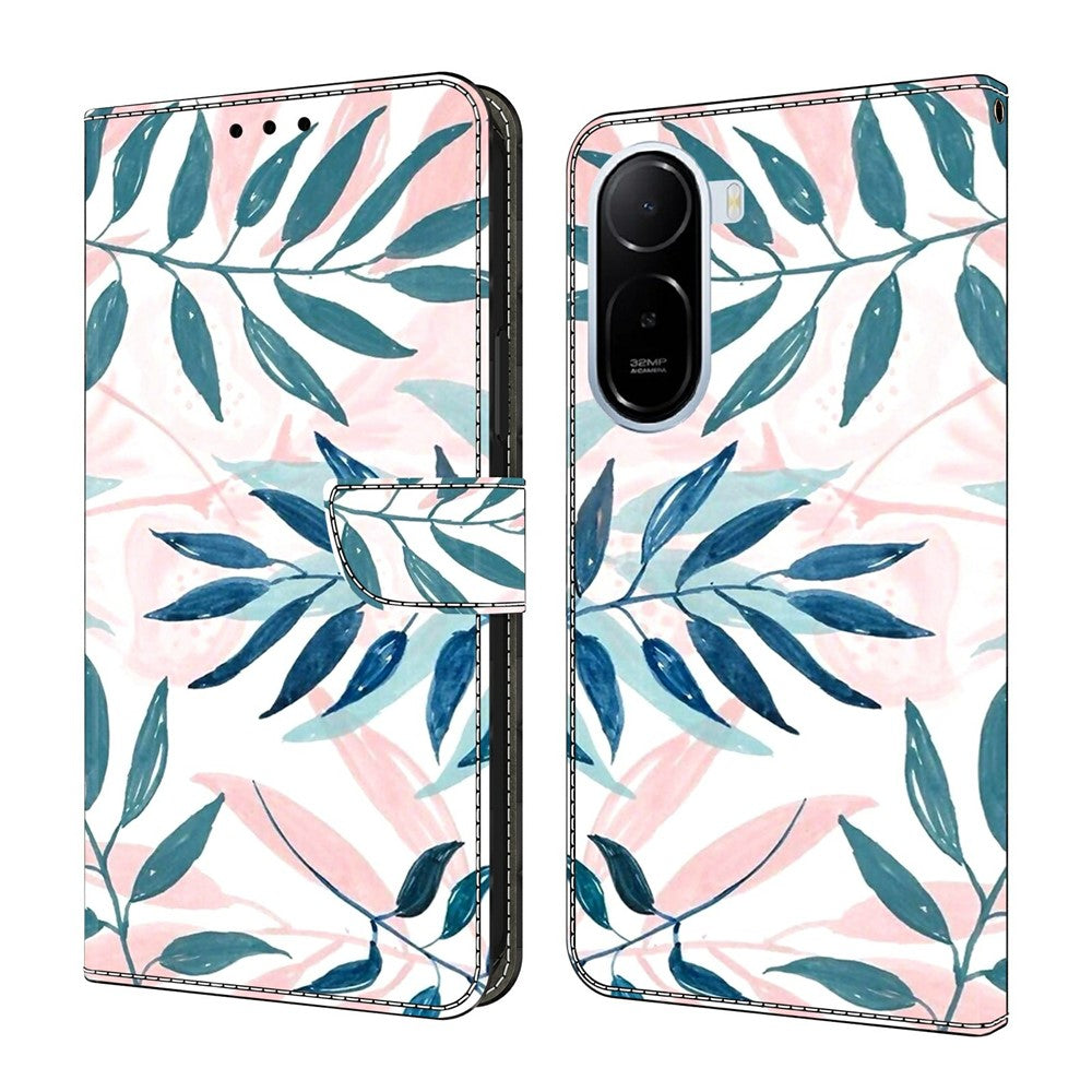 Wallet Case For Xiaomi Redmi A7 Pro 4G (171.56mm)  /  Redmi A7 Pro 5G  /  Poco C85x 5G Stand Pattern Printing PU Leather Flip Phone Cover