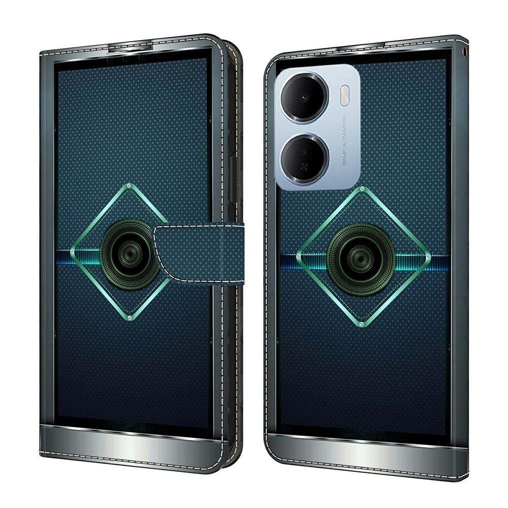 Plånboksfodral för Xiaomi Redmi 15a 5G / R70 5G / R70m 5G stativmönster tryck PU-läder flipfodral