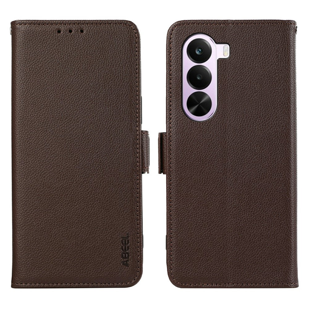 ABEEL För OnePlus Nord CE6 Lite 5G / Realme P4x 5G Skal Litchi Texture Läder RFID-blockerande mobilskal