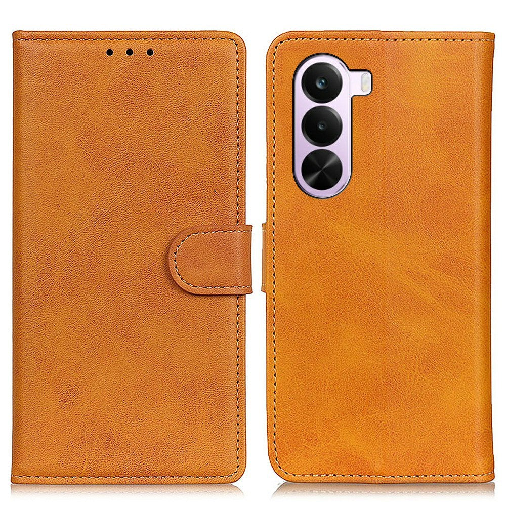 For OnePlus Nord CE6 Lite 5G / Realme P4x 5G Case Cowhide Texture Leather Wallet Stand Phone Cover