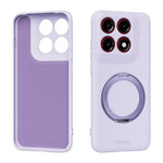 ABEEL For Motorola Edge 70 Pro 5G Magnetic Case Kickstand Skin Touch Liquid Silicone Phone Cover