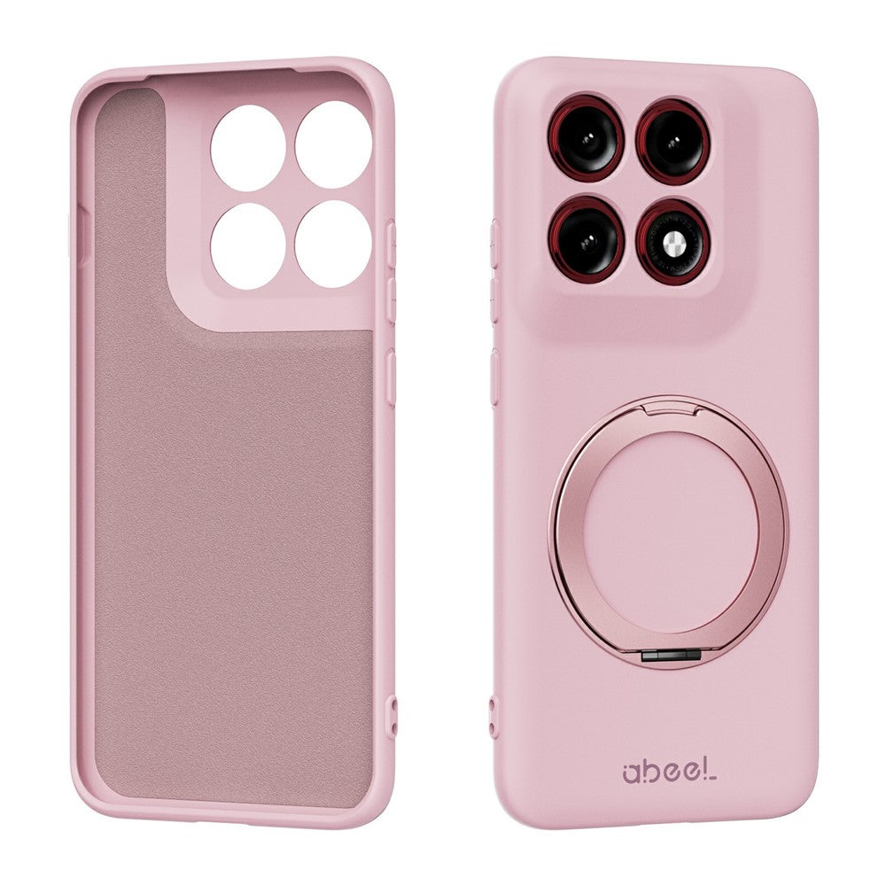 ABEEL For Motorola Edge 70 Pro 5G Magnetic Case Kickstand Skin Touch Liquid Silicone Phone Cover